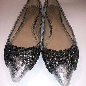 Tory Burch Vanessa Crystal Bow pointed toe Flats 9
